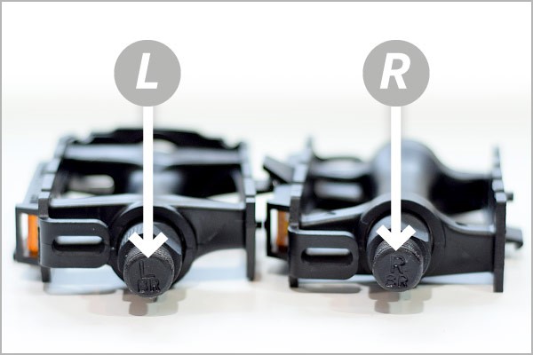 Identifying left and right pedals